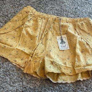 Cute Yellow Women's Shorts by Easel